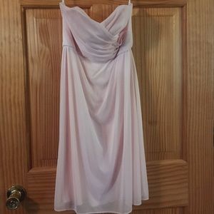 David’s Bridal Short Petal Pink Bridesmaid Dress